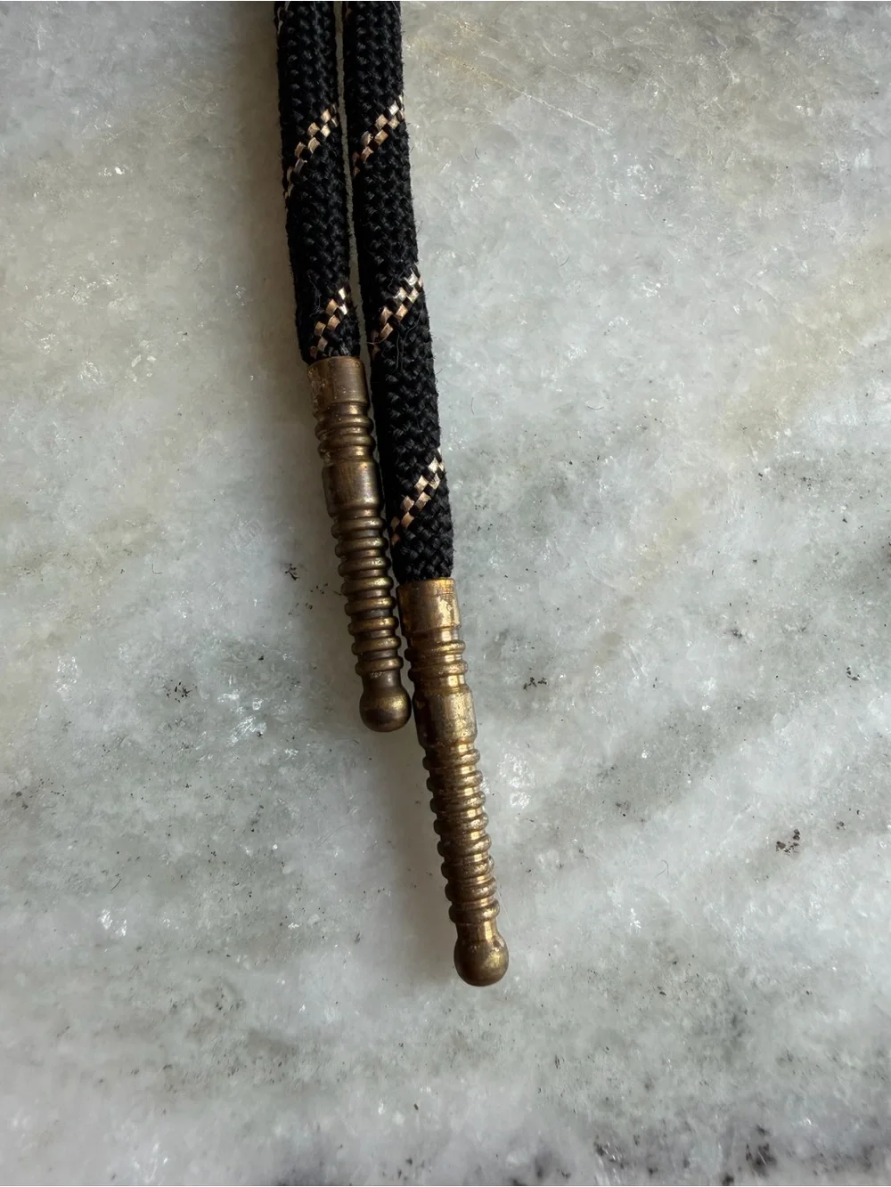Vintage letter initial G bolo tie